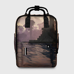 Рюкзак женский Minecraft - река в лесу, цвет: 3D-принт