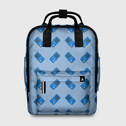 Рюкзак женский Синяя консоль тетрис, цвет: 3D-принт
