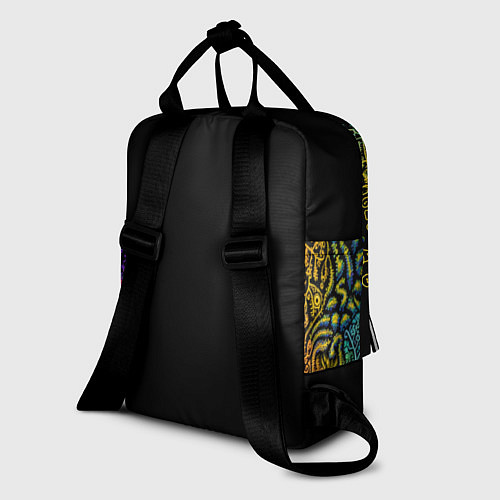 Женский рюкзак Психоделика разноцветная - нейронная сеть / 3D-принт – фото 2