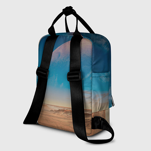 Женский рюкзак Пустыня и очертания планеты / 3D-принт – фото 2