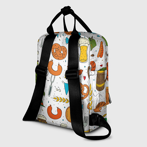 Женский рюкзак Октоберфест - цветной дудл / 3D-принт – фото 2