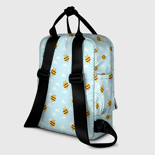 Женский рюкзак Паттерн облака и пчелы / 3D-принт – фото 2