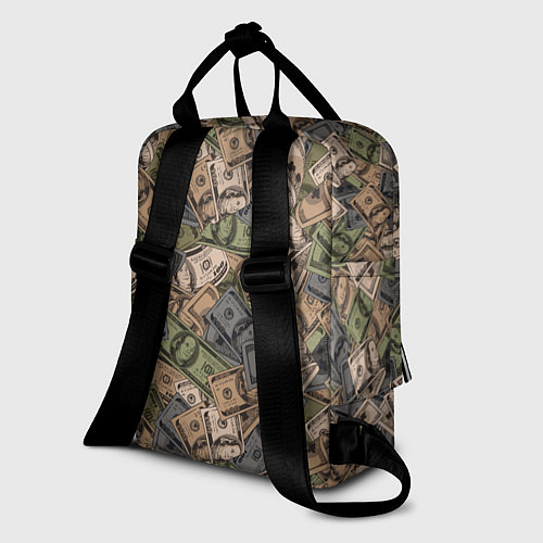 Женский рюкзак Камуфляж с банкнотой в 100 долларов / 3D-принт – фото 2