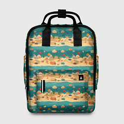 Рюкзак женский Пляж море и ракушки, цвет: 3D-принт