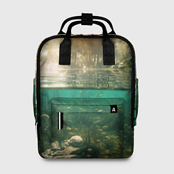 Рюкзак женский Поводный мир и рыбы, цвет: 3D-принт