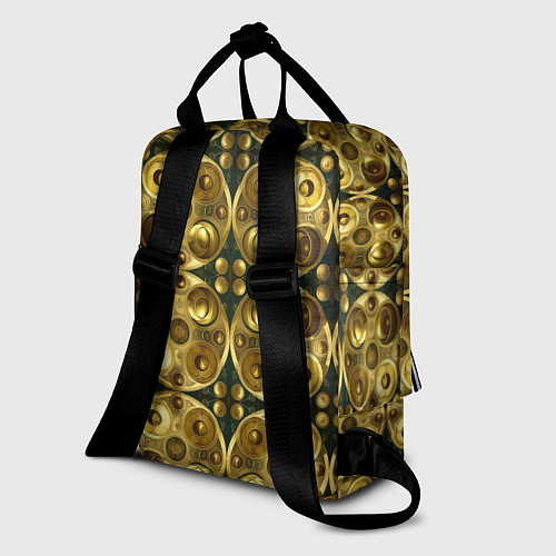 Женский рюкзак Золотые защитные пластины / 3D-принт – фото 2