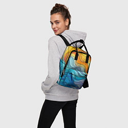 Рюкзак женский Цветовой волнообразный паттерн, цвет: 3D-принт — фото 2