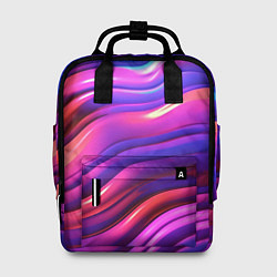 Рюкзак женский Неоновые волны, цвет: 3D-принт