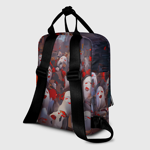 Женский рюкзак Ху тао с призраками - Геншин / 3D-принт – фото 2
