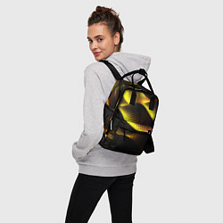 Рюкзак женский Золотистые линии, цвет: 3D-принт — фото 2