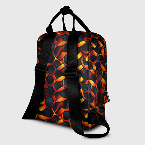 Женский рюкзак Оранжевые звенья / 3D-принт – фото 2