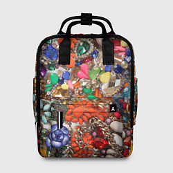 Рюкзак женский Камни и драгоценности, цвет: 3D-принт