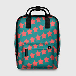Рюкзак женский Звезды на изумрудном, цвет: 3D-принт