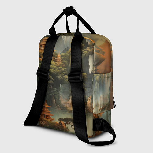 Женский рюкзак Пейзаж в китайском стиле / 3D-принт – фото 2