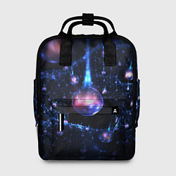 Рюкзак женский Нейроны воды в космосе, цвет: 3D-принт
