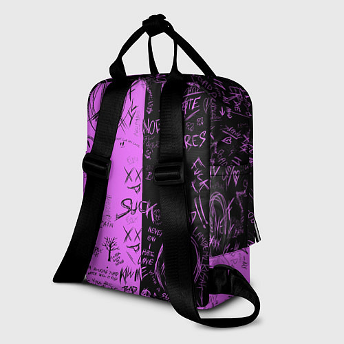 Женский рюкзак Dead inside purple black / 3D-принт – фото 2