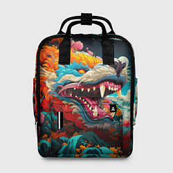 Женский рюкзак Художественный дракон от нейросети