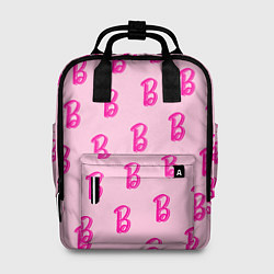 Рюкзак женский Барби паттерн буква B, цвет: 3D-принт
