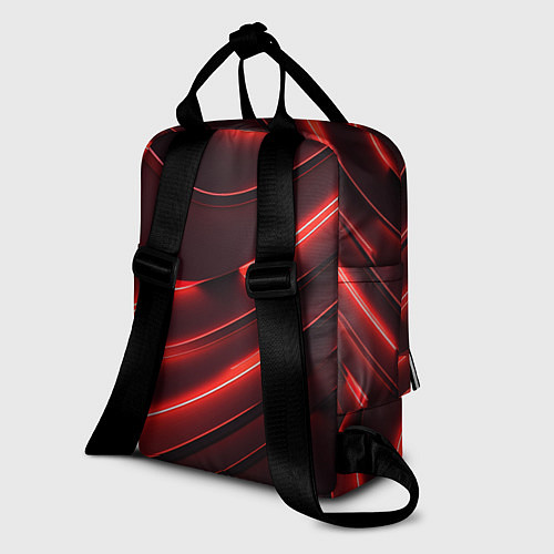 Женский рюкзак Красный неон абстракция / 3D-принт – фото 2