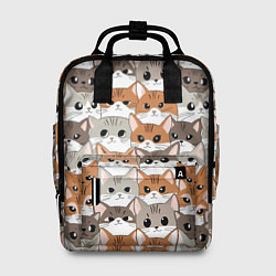 Рюкзак женский Паттерн милые котики, цвет: 3D-принт