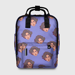 Рюкзак женский Тимоти Шаламе узор, цвет: 3D-принт