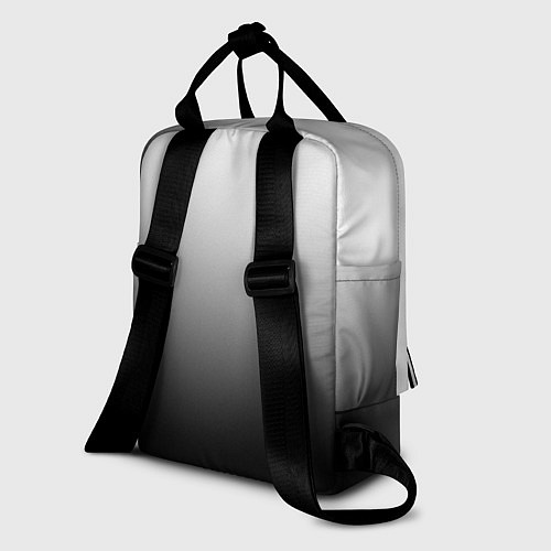 Женский рюкзак Бело-чёрный градиент / 3D-принт – фото 2