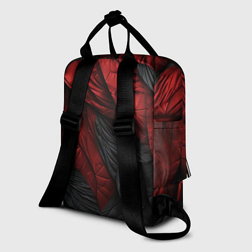 Женский рюкзак Red black texture / 3D-принт – фото 2