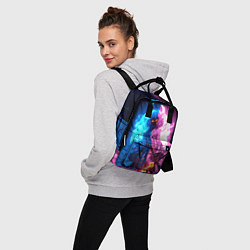 Рюкзак женский Девушка кибер демон, цвет: 3D-принт — фото 2