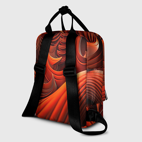 Женский рюкзак Оранжевая абстракция / 3D-принт – фото 2