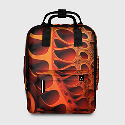Женский рюкзак Объемная оранжевая абстракция