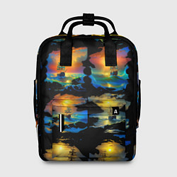 Рюкзак женский Вечерние кораблики, цвет: 3D-принт