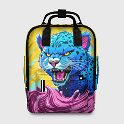 Рюкзак женский Кислотный Леопард, цвет: 3D-принт