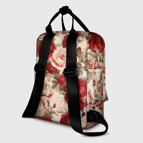 Женский рюкзак Розы паттерн / 3D-принт – фото 2
