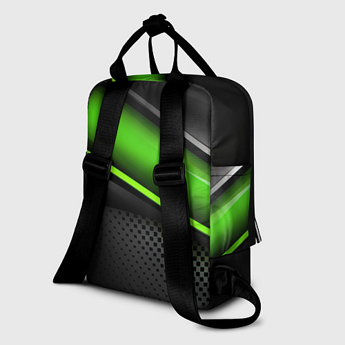 Женский рюкзак Зеленая объемная полосы / 3D-принт – фото 2
