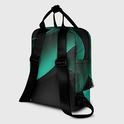 Женский рюкзак Абстрактная зеленая текстура / 3D-принт – фото 2