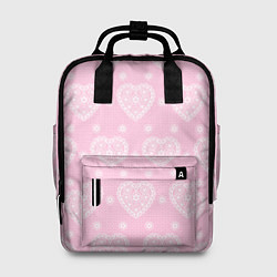 Женский рюкзак Розовое кружево сердечки