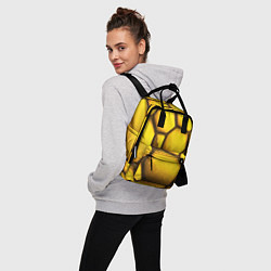 Рюкзак женский Желтые объемные плиты, цвет: 3D-принт — фото 2