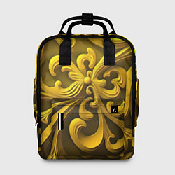 Рюкзак женский Желтый объемный узор, цвет: 3D-принт