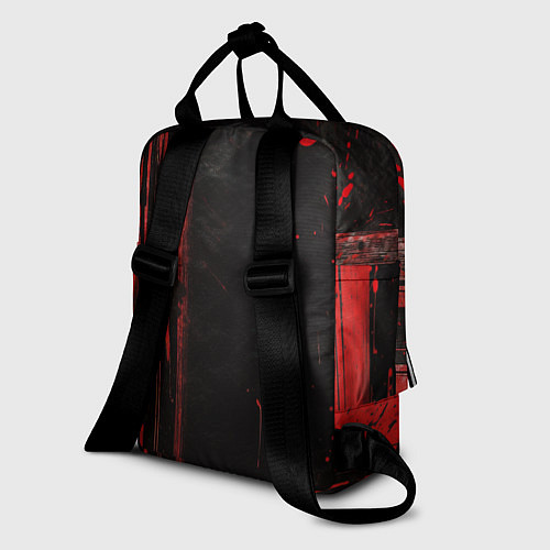 Женский рюкзак CS GO black red brushes / 3D-принт – фото 2