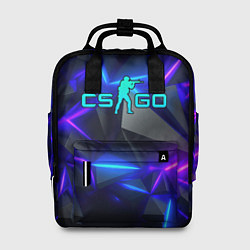 Рюкзак женский CS GO неоновые плиты, цвет: 3D-принт