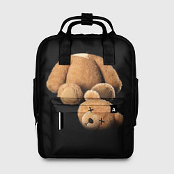 Рюкзак женский Плюшевый медведь с оторванной головой, цвет: 3D-принт