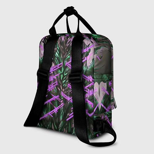 Женский рюкзак Фиолетовый элементаль киберпанк / 3D-принт – фото 2