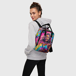 Рюкзак женский Девушка в буйстве красок, цвет: 3D-принт — фото 2