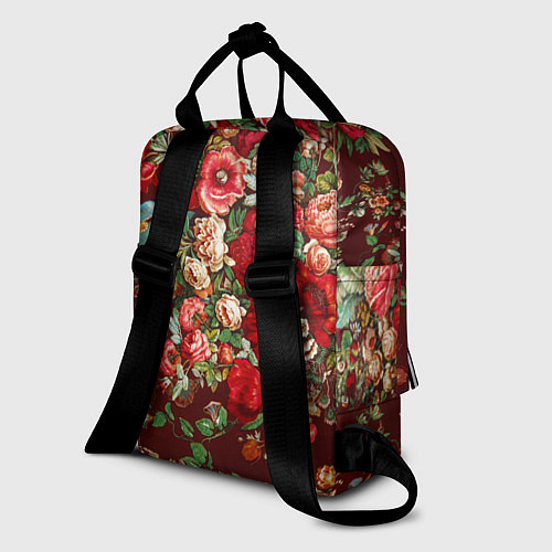 Женский рюкзак Платок цветочный узор / 3D-принт – фото 2