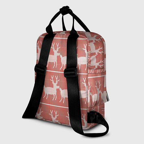 Женский рюкзак Классический рождественнский принт с оленем / 3D-принт – фото 2