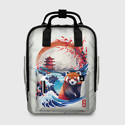 Рюкзак женский Красная панда на охоте, цвет: 3D-принт