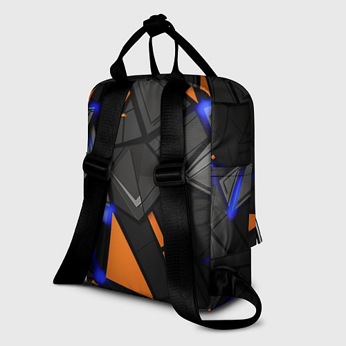 Женский рюкзак Orange black style / 3D-принт – фото 2