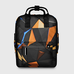 Рюкзак женский Оранжевые и черные элементы, цвет: 3D-принт