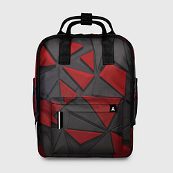 Женский рюкзак Черные и красные объемные элементы