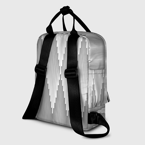 Женский рюкзак Серые длинные ромбы / 3D-принт – фото 2